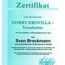  Zertifikat der-Isocell-Academy-zum-lizenzierten-Verarbeiter-von-Dobry-Ekovilla-Zellulosedaemmstoff